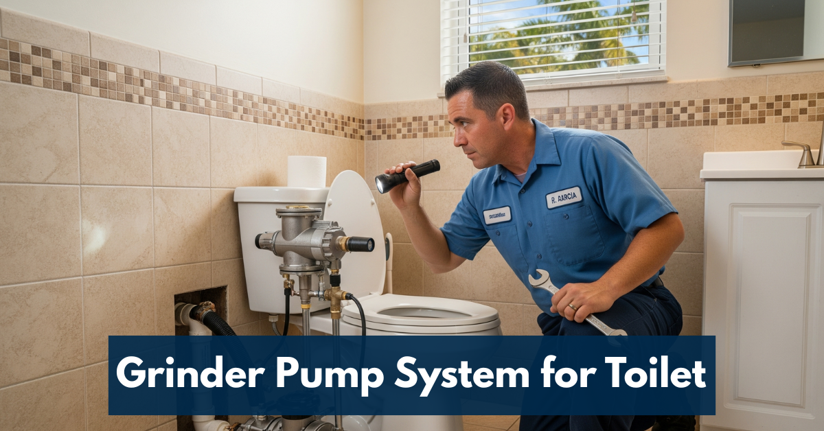 Grinder Pump System For Toilet