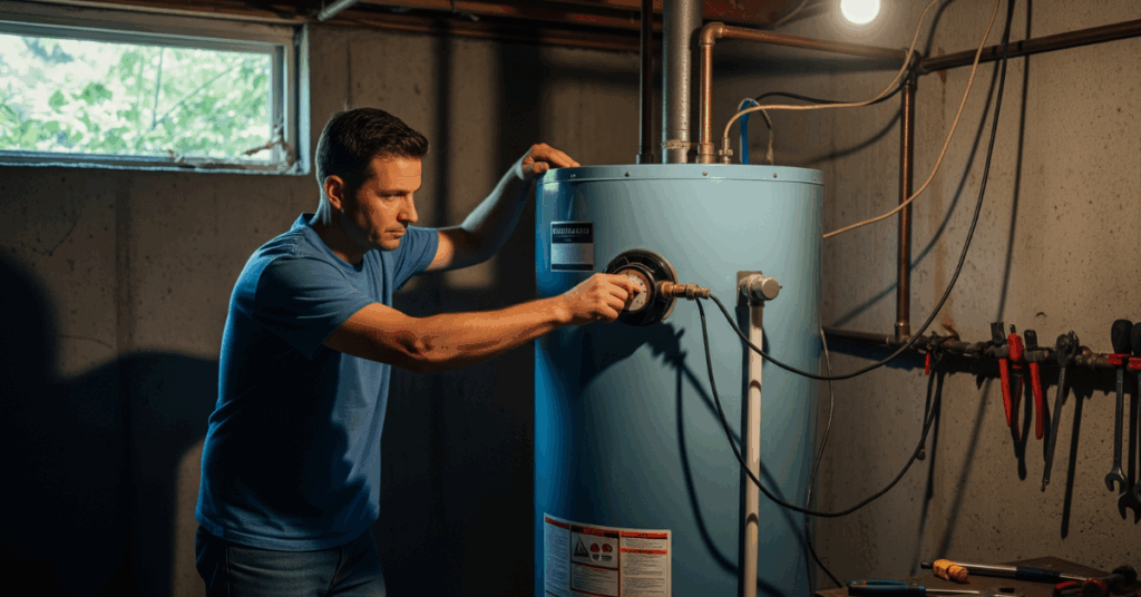 water heater installation in Newton Township