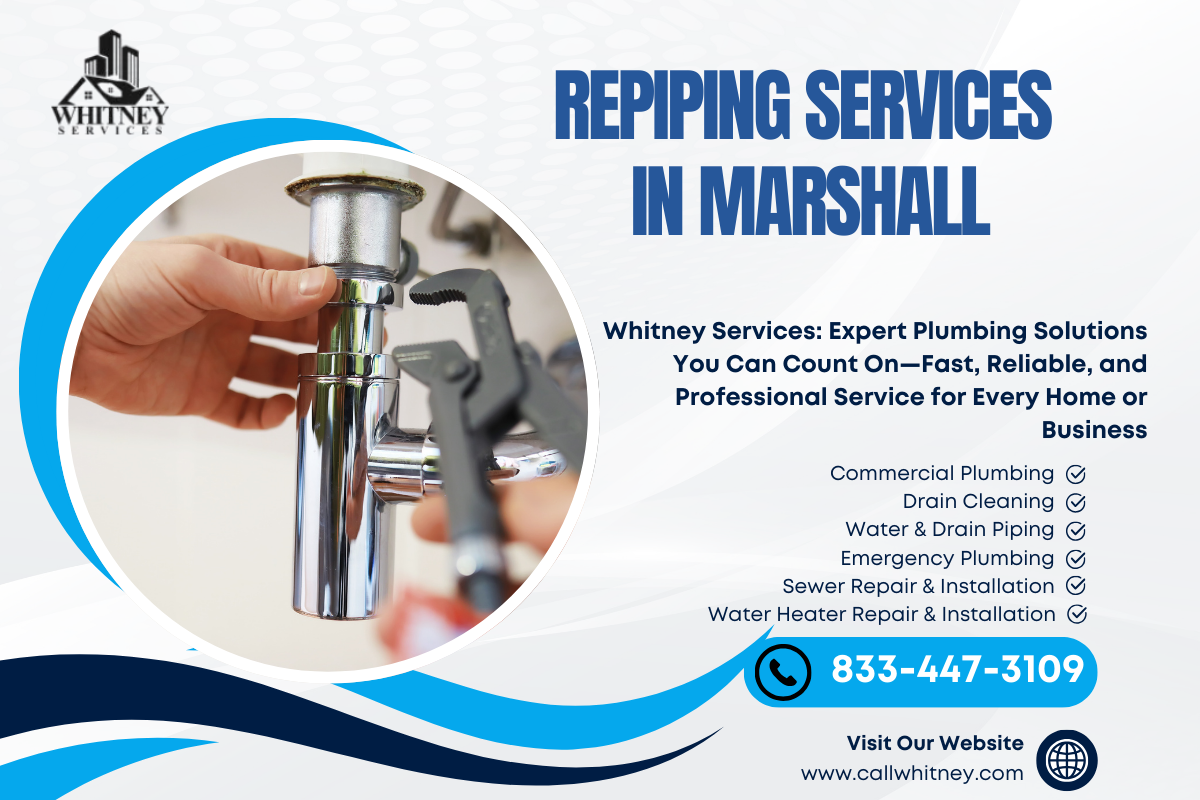 Repiping Services In Marshall
