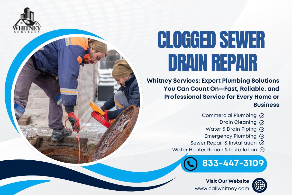Clogged Sewer Drain Repair