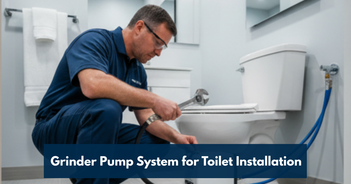 Grinder Pump System For Toilet Installation