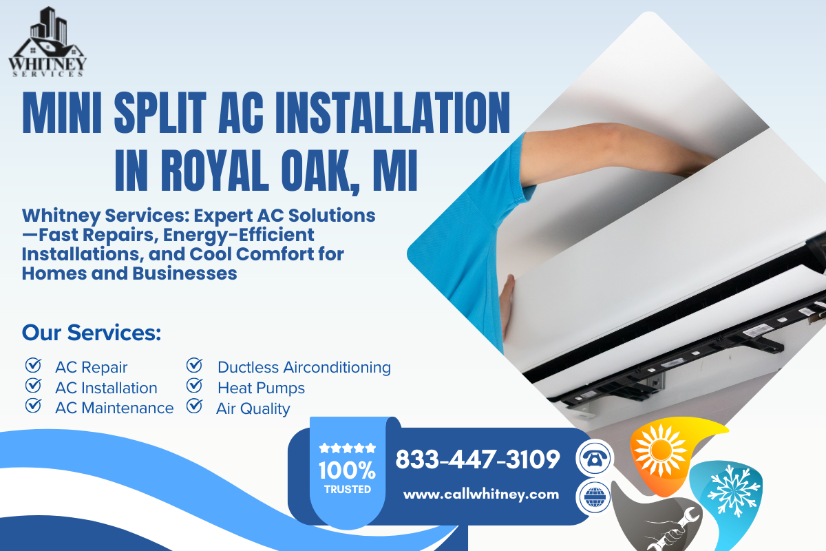 Mini Split Ac Installation In Royal Oak