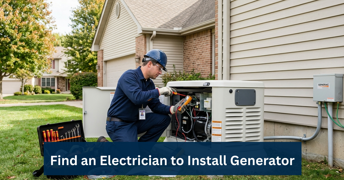 Find An Electrician To Install Generator