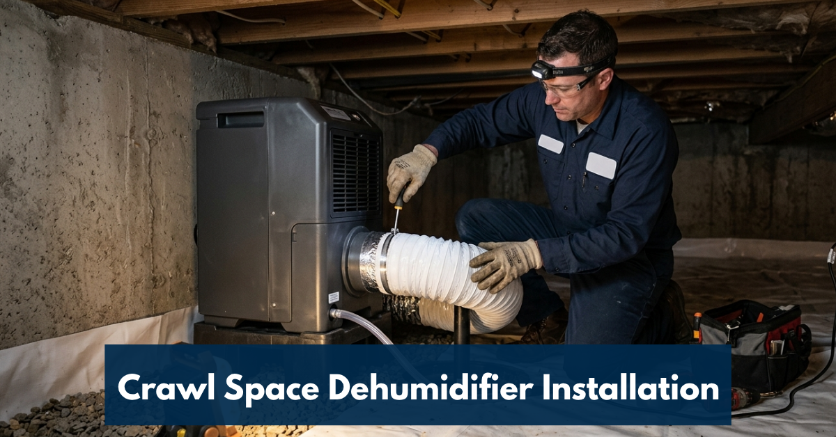 Crawl Space Dehumidifier Installation
