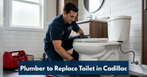 Plumber To Replace Toilet In Cadillac