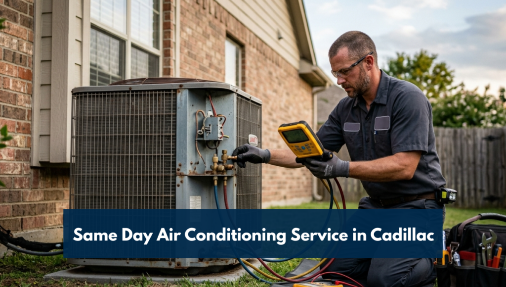 Same Day Air Conditioning Service In Cadillac