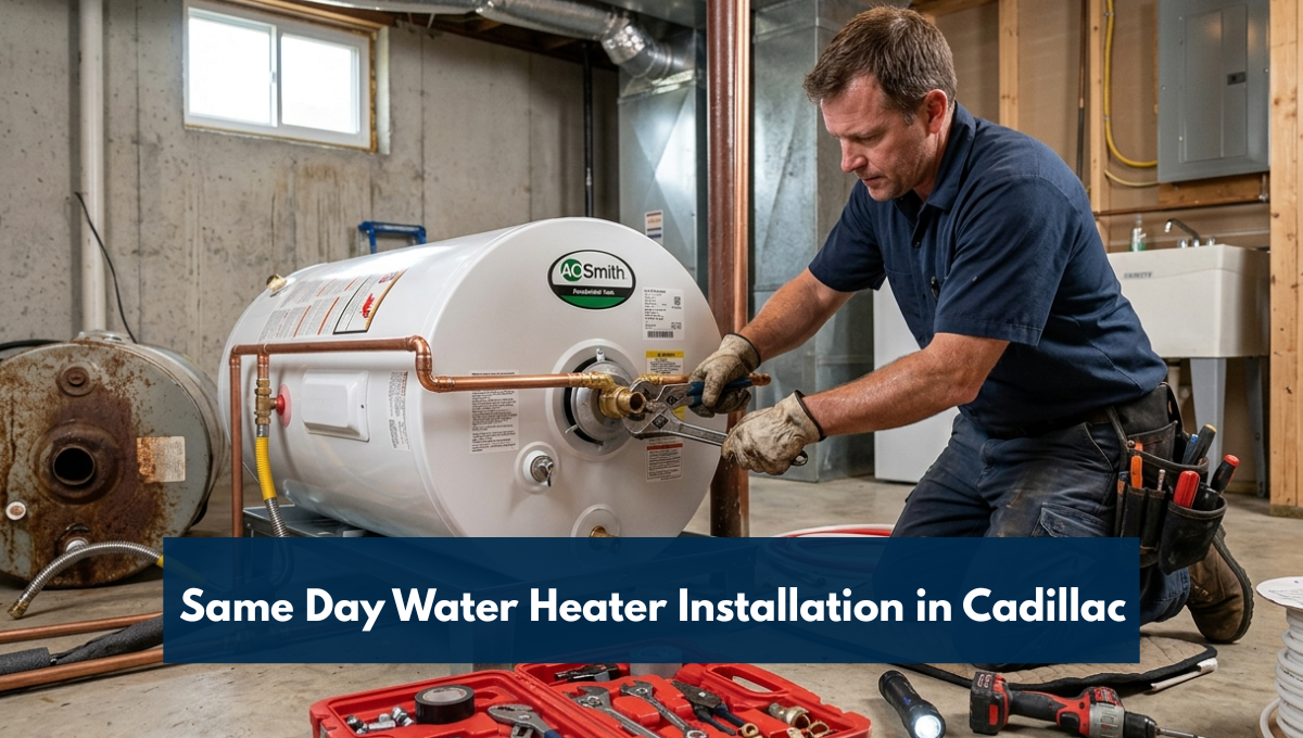 Same Day Water Heater Installation In Cadillac