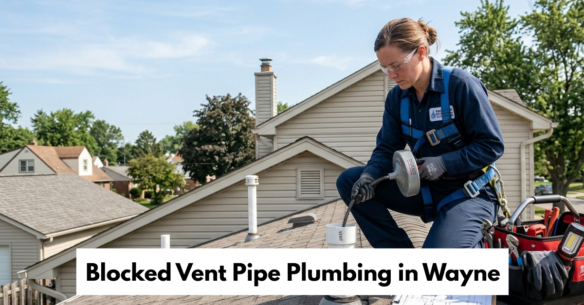 Blocked Vent Pipe Plumbing In Wayne