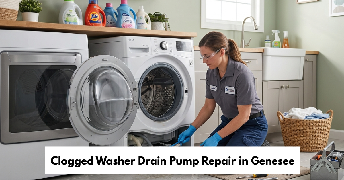 Clogged Washer Drain Pump Repair In Genesee