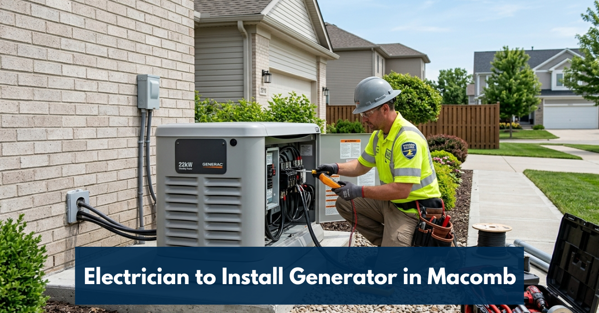 Electrician To Install Generator In Macomb