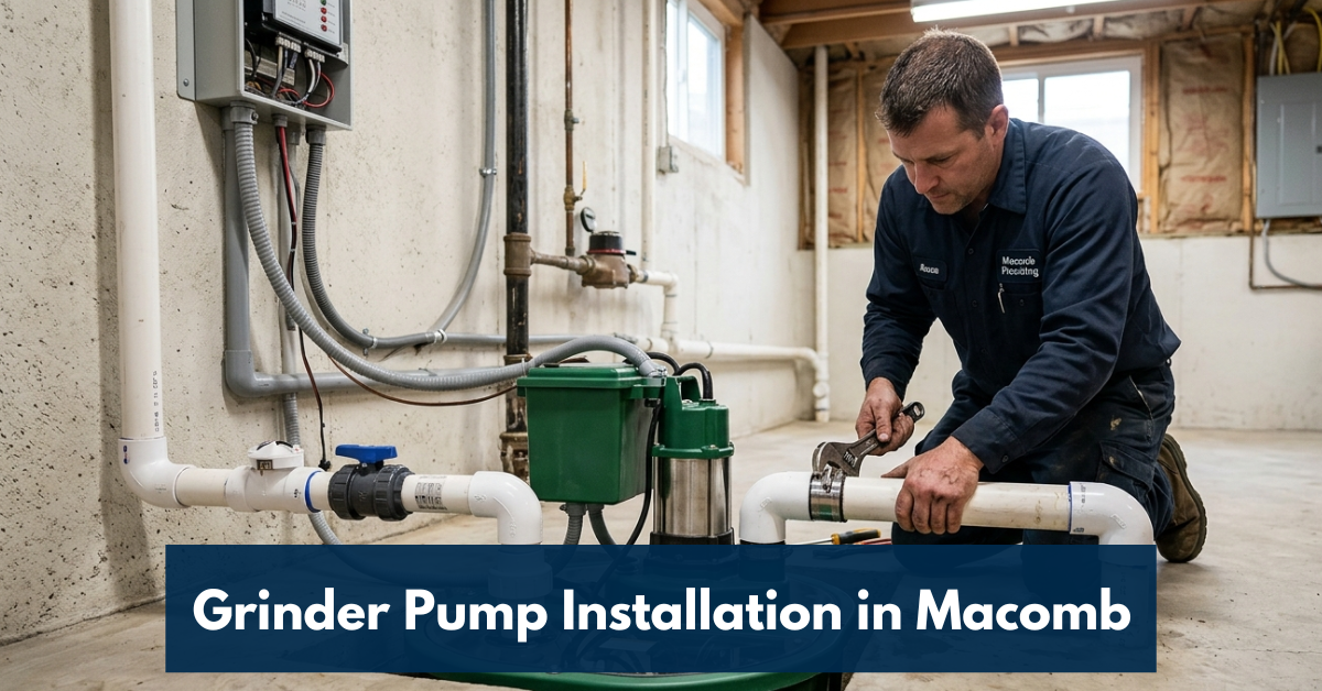 Grinder Pump Installation In Macomb
