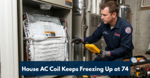 House Ac Coil Keeps Freezing Up At 74