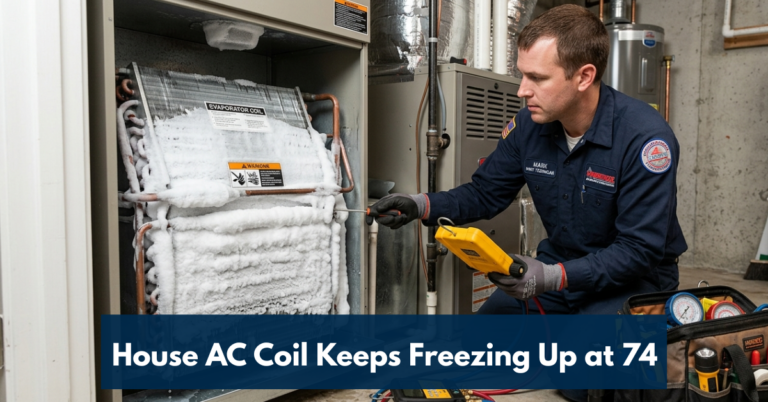 House Ac Coil Keeps Freezing Up At 74