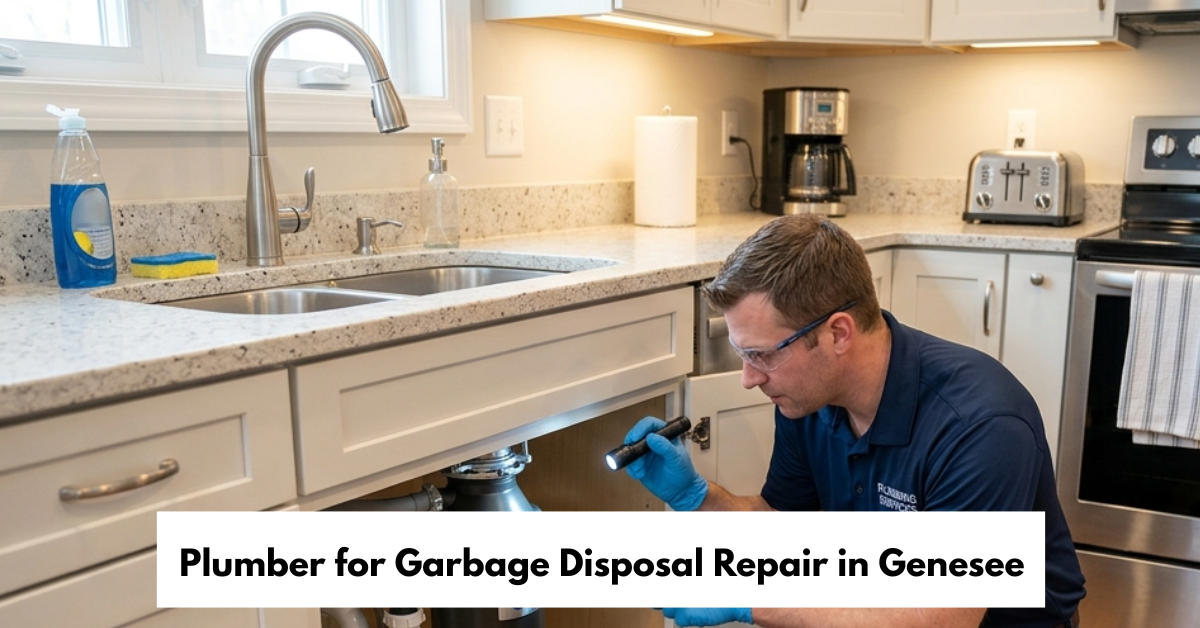 Plumber For Garbage Disposal Repair In Genesee