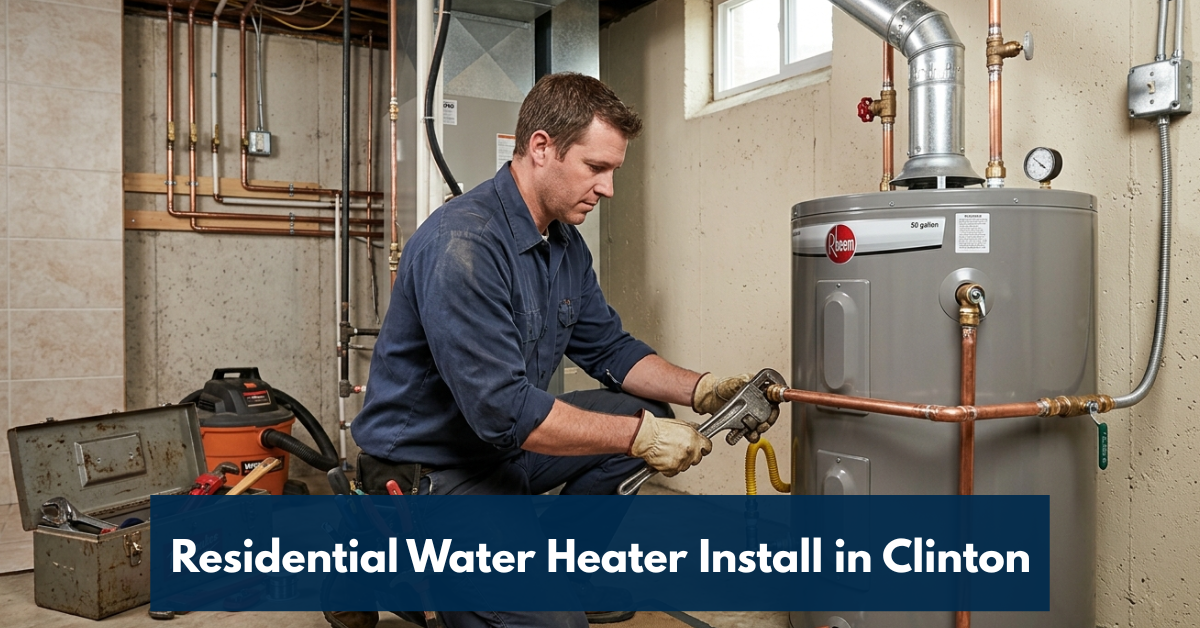 Residential Water Heater Install In Clinton