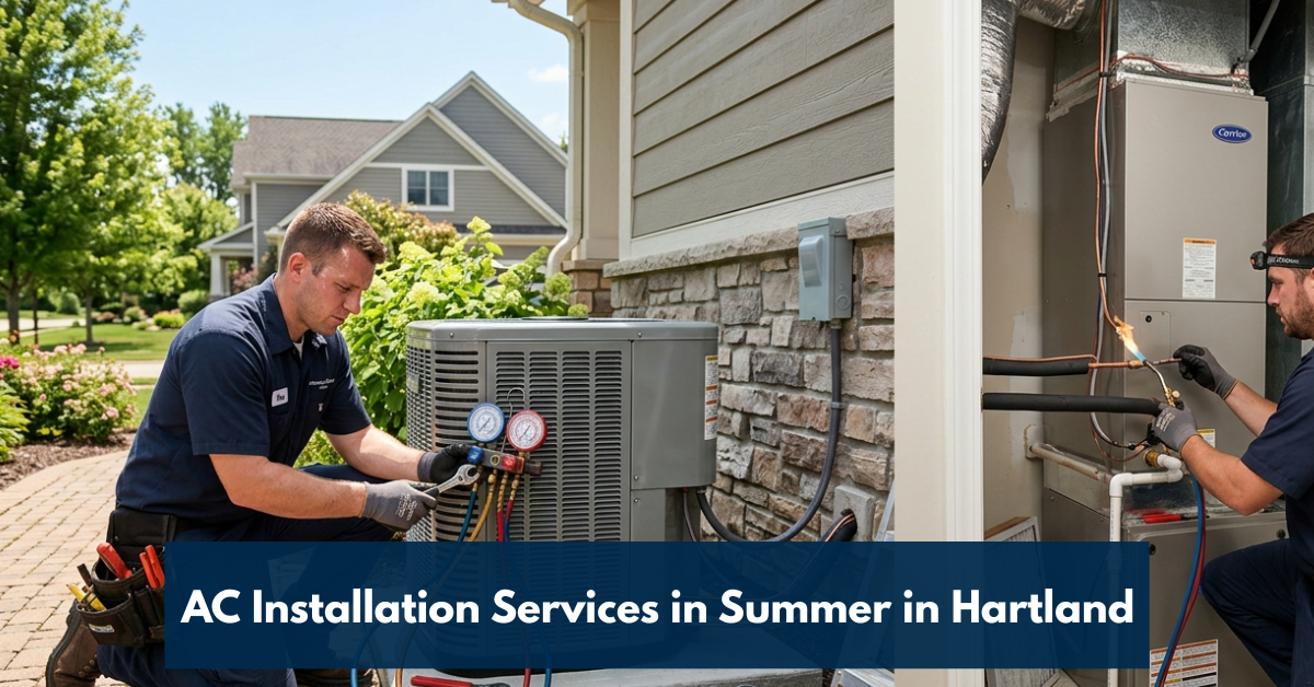 Ac Installation Services In Summer In Hartland