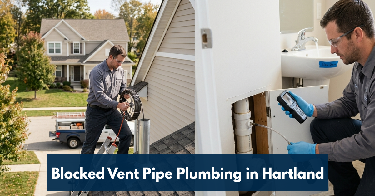Blocked Vent Pipe Plumbing In Hartland