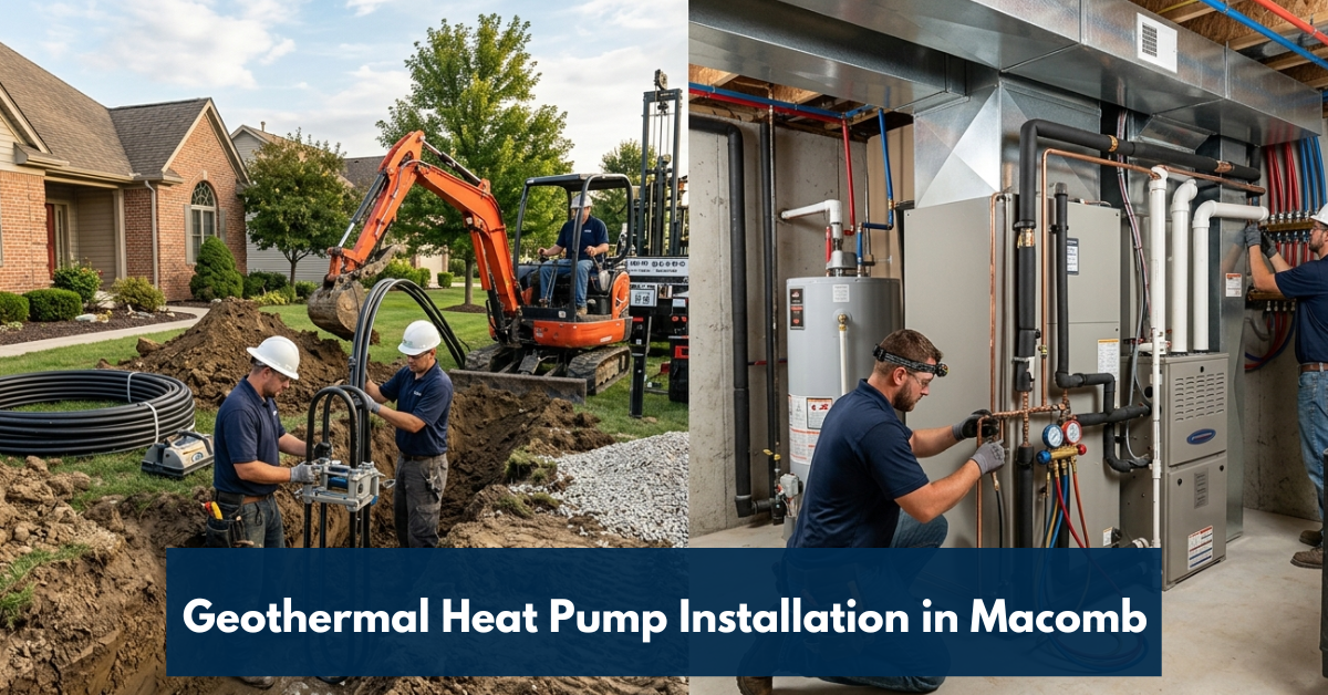 Geothermal Heat Pump Installation In Macomb