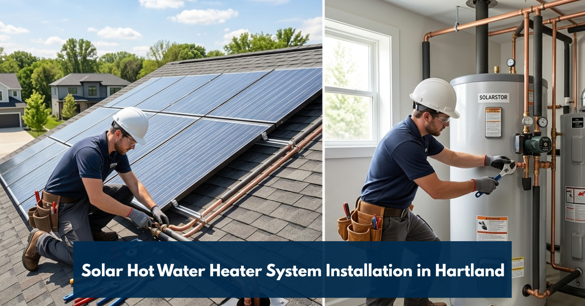 Solar Hot Water Heater System Installation In Hartland