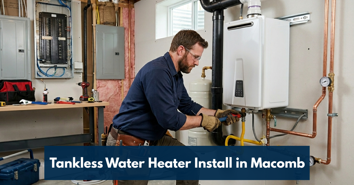 Tankless Water Heater Install In Macomb