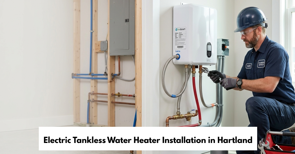 Electric Tankless Water Heater Installation In Hartland