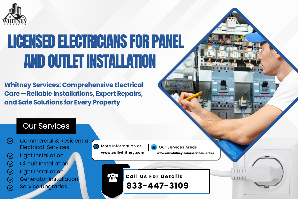 Licensed Electricians For Panel And Outlet Installation