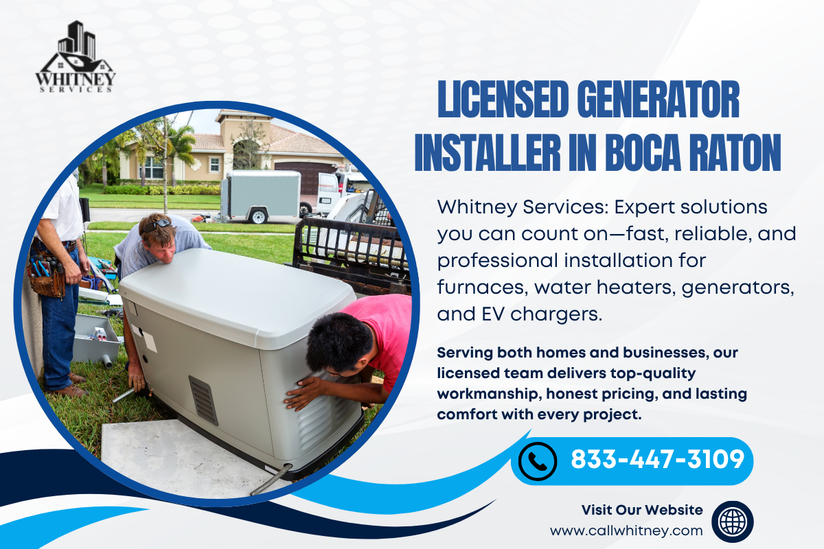 Licensed Generator Installer In Boca Raton