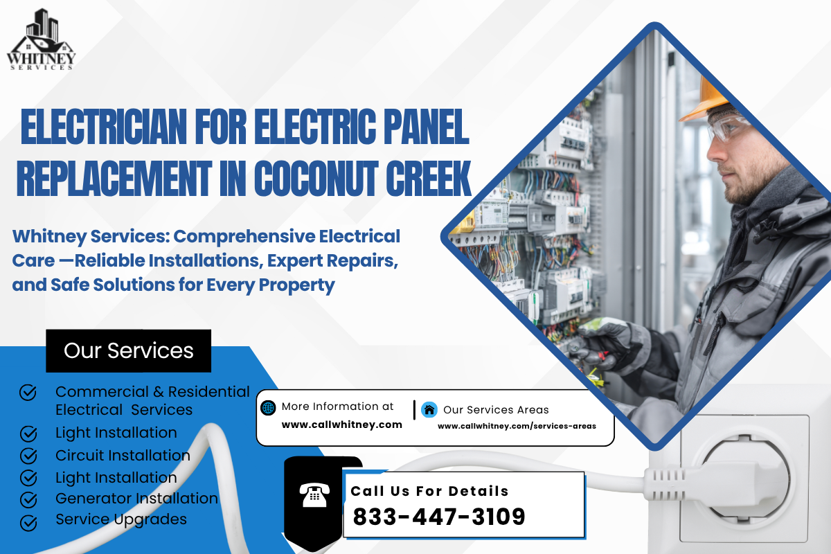 Electrician For Electric Panel Replacement In Coconut Creek