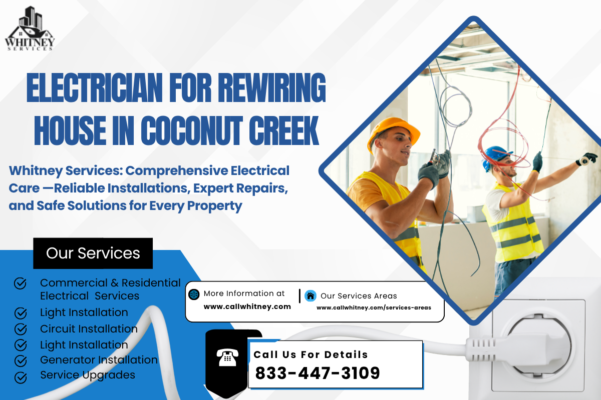 Electrician For Rewiring House In Coconut Creek