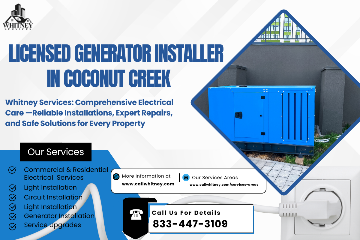 Licensed Generator Installer In Coconut Creek