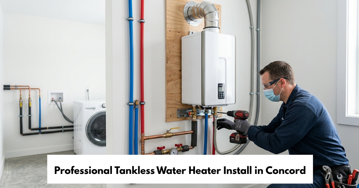 Professional Tankless Water Heater Install In Concord
