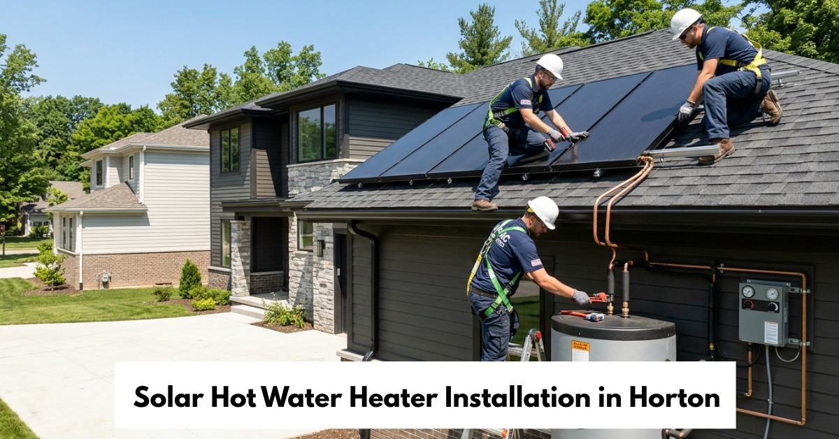 Solar Hot Water Heater Installation In Horton